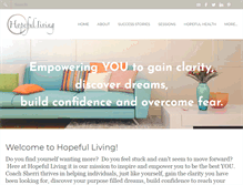 Tablet Screenshot of hopefulliving.com